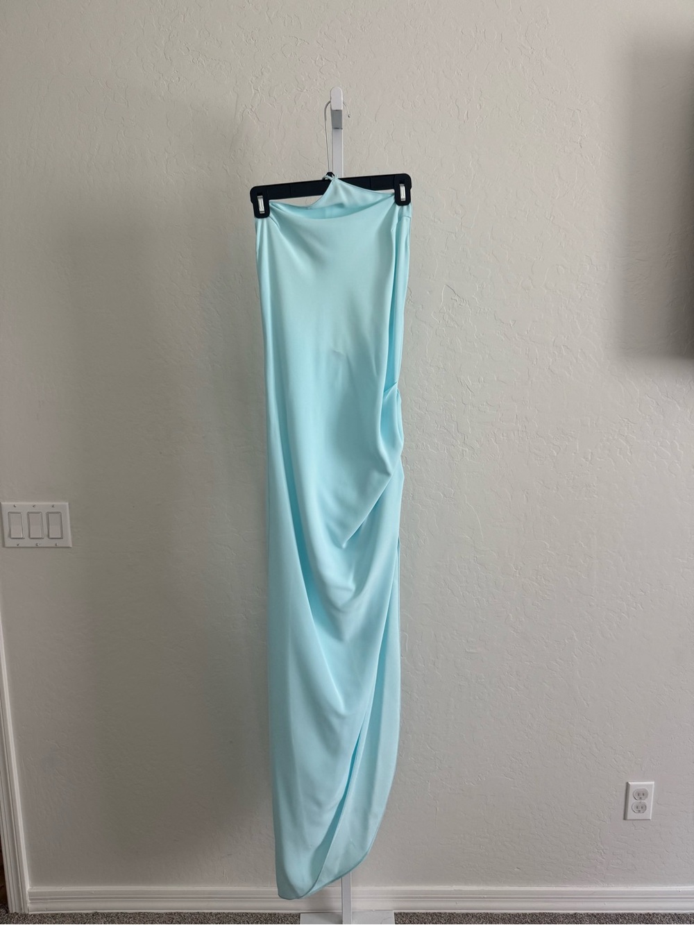 REVOLVE Light Aqua Draped Maxi Dress